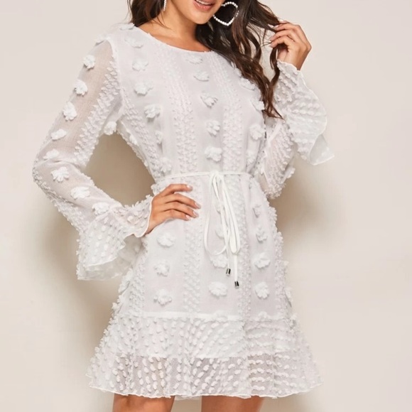 New Pom Pom Bohemian Summer Vaca Mini Dress - Picture 3 of 8